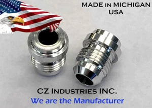 AN6, 6 AN MALE BILLET 6061T6 ALUMINUM WELD ON FITTING BUNG - QTY 2 - Foto 1 di 4