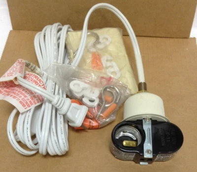 Pottery Barn PB Lâmpada Dupla Plugue em Cabo Kit Interruptor de Lâmpada Portátil Creme - Imagem 1 de 4