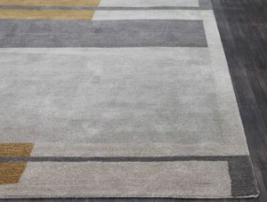 New Kirk Natural Grey Traditional Parsian Style Handmade Tufted 100% Woolen Rugs - Picture 1 of 5