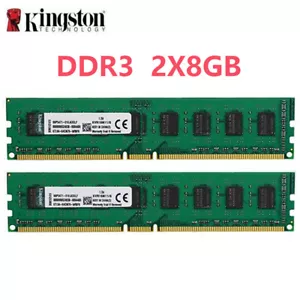 Kingston DDR3 16GB 1600MHZ 2x8GB PC3-12800 Desktop Computer Memory RAM PC3 16GB - Picture 1 of 8
