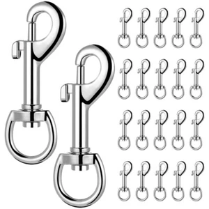 24 Pcs Swivel Snap Hooks Dog Leash Hooks Bolt Snaps Snap Hooks Heavy Duty Metal - Picture 1 of 11