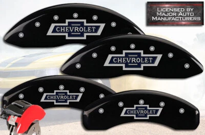 2020-2025 "Chevrolet" Silverado 2500 HD tampa de pinça de freio dianteira traseira preta MGP - Imagem 1 de 4