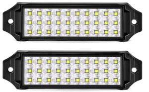Flush Mount LED Pod Lights, 2PCS 40W Bumper Backup Reverse Spot Off-Road Driving - Picture 1 of 6
