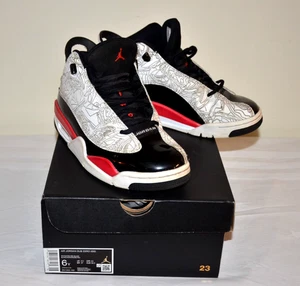 Talla 6Y Nike Air Jordan DUB Zero Zapatos Juveniles Blanco Negro Rojo Baloncesto - Imagen 1 de 18