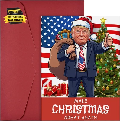 Funny Christmas Card, Donald Humorous Christmas Greeting Card for Men Women Gift - Image 1 of 4