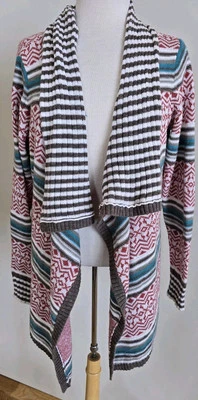 Suéter cárdigan abierto Aventura mezcla de algodón para mujer XL multicolor Foto 1 de 4