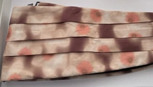 Herren Nagelneu, 100% Baumwolle, Liberty Stoff, Kummerbund, Braun & Pfirsich - Bild 1 von 6