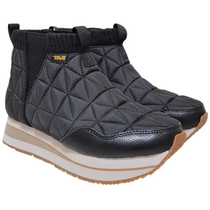 Botines Teva para mujer ReEmber plataforma media sin cordones talla US 5 tejidos negros - Imagen 1 de 6