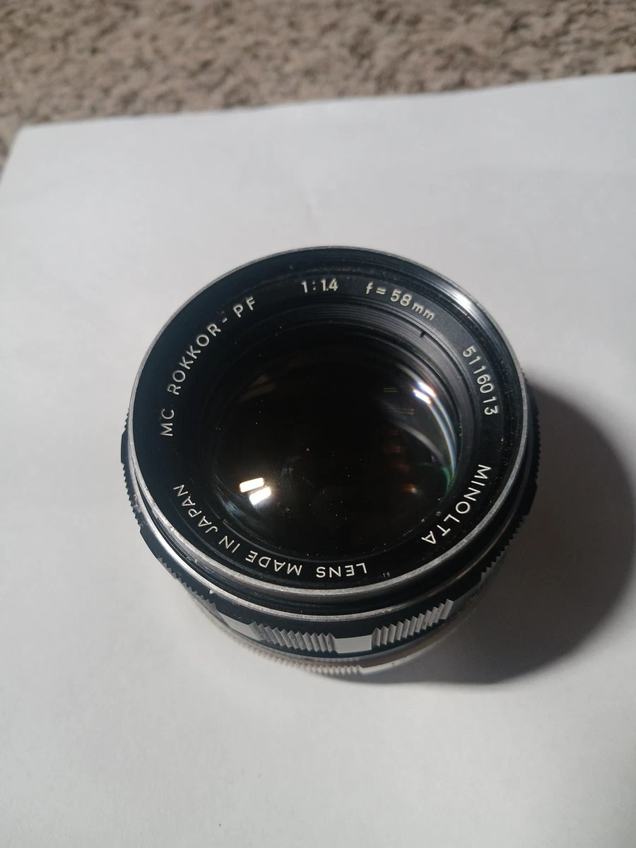 Minolta Rokkor PF 58mm Focal f/1.4 Camera Lenses for sale | eBay