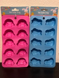 2 NEUE Ostern Thema Eiswürfelform Süßigkeiten Schokolade Seife Formen Wachs Schmelzen - Bild 1 von 5