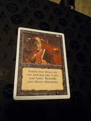 Demonic Tutor Revised Edition Regular. Great Shape Perfect Face Card.  - Image 1 of 2