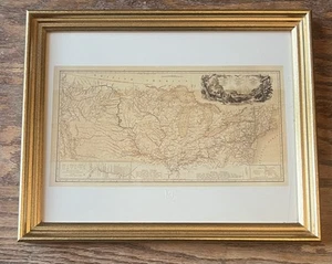 Framed Modern Map Prince Maximillian / Bodmer North American 1832 Expedition - Picture 1 of 7