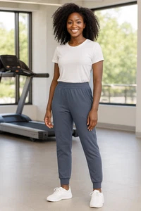 Jogger donna Eddie Bauer XXL 2XL blu notte tasche laterali morbido weekend - Foto 1 di 8