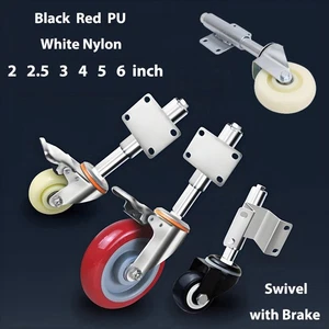 2/2.5/3/4/5/6 inch Gate Wheel Spring Loaded Swivel Caster Heavy Duty Telescopic - Picture 1 of 64