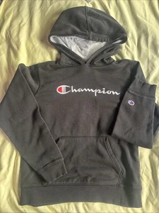 Boy's Champion Black Sweatshirt Hoodie Size XL 12 - Picture 1 of 4