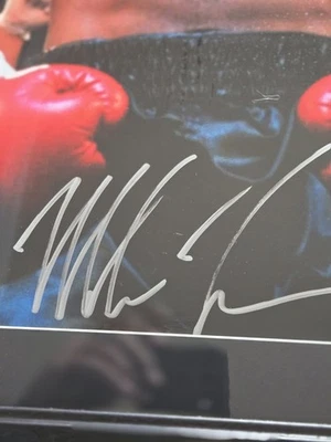 Mike Tyson Signed Framed 16x20 Boxing Stare Down Photo JSA - Image 1 of 4