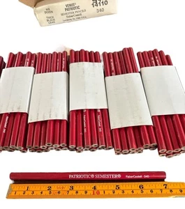 Six Dozen Venus Patriotic Semester Pencils Faber Castell 340 Thick Black Lead - Picture 1 of 4