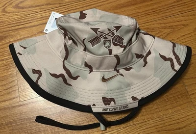 ¡NUEVO CON ETIQUETAS! Hombres Nike Dri-Fit Ejército Negro Caballeros Desierto Camuflaje Rivalidad Boonie Sombrero Cubo Foto 1 de 4