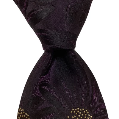 Corbata PAUL SMITH Para Hombre 100% Seda INGLATERRA Lujo FLORAL Púrpura/Negro/Dorado Usada en Excelente Condición Foto 1 de 3