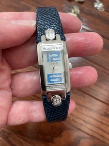 Vintage Croton Lizard Band Diamonds Bezel/Sapphire Crystal Watch - Picture 1 of 8