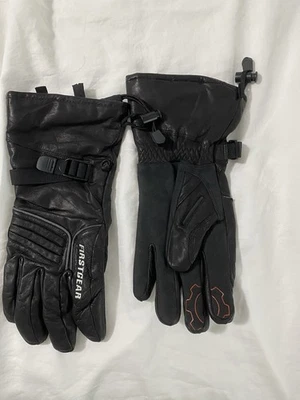 Guantes Guantelete Acolchados First Gear Motocicleta Cuero Negro Talla XL Foto 1 de 4