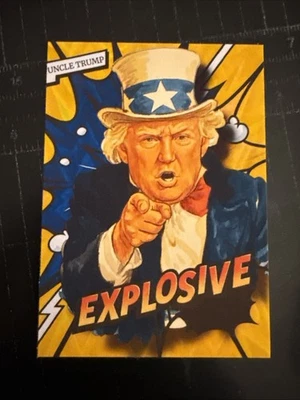 VENTA FLASH TÍO SAM DONALD TRUMP ARTE ERUPTIVO TARJETA COLECCIONABLE PERSONALIZADA Foto 1 de 2