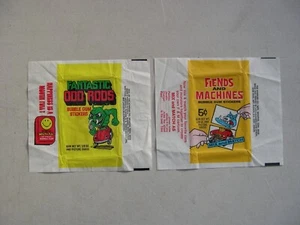1970 DONRUSS FIENDS AND MACHINES/ODD RODS WAX PACK WRAPPERS LOT - Picture 1 of 3