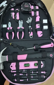 WORKPRO Pink Werkzeug Set Rosa 103 Teilig Haushalts-Werkzeugsatz Reparatur - Bild 1 von 9