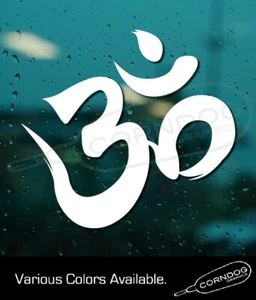 Om VINYL STICKER DECAL YOGA HINDU MANDALA NAMASTE LOTUS OHM AUM BUDDHISM - Picture 1 of 3
