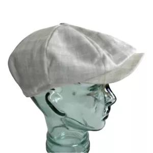 Classic Men's Linen/Cotton 8 Panel Gatsby Newsboy Ivy Cabbie Hat Spring Summer - Picture 1 of 5