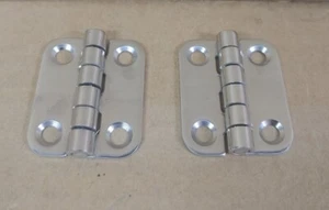 GRADY WHITE *OEM* ROUNDED HINGE *PAIR* 1-1/2'' x 1-1/4'' #10-236 - Picture 1 of 4