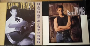 COUNTRY LOT OF 2 RANDY TRAVIS LP'S HEROES & FRIENDS & NO HOLDIN' BACK EXCELLENT - Picture 1 of 11