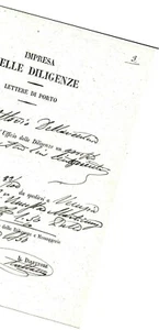 crv 108 -1836 BRESCIA - Unternehmen Postkutschen Hafenbrief - Originaldokument - Bild 1 von 1