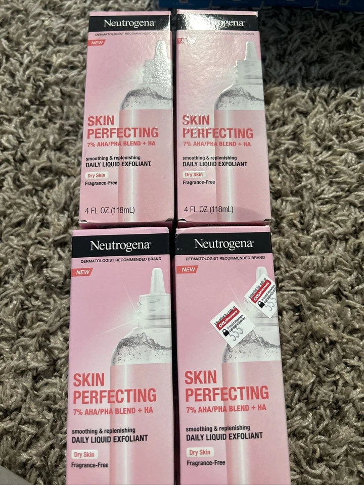 Lot 3 Neutrogena Skin Perfecting Daily Liquid Exfoliant Dry Skin 4oz Aging - Image 1 of 1