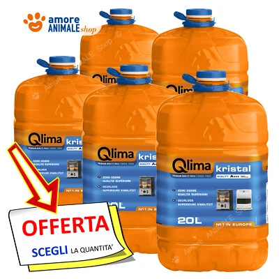 Qlima KRISTAL → 8 / 20 Lt - Combustibile Liquido Inodore ALTA QUALITA' per Stufe