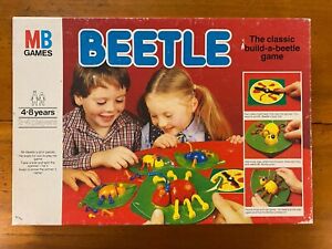 Beetle The Classic Build A Beetle Vintage Board Game 1981 MB Games 99% Complete