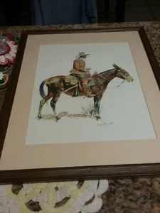 Frederic Remington, Cowboy on Horse, Offset Lithograph - Picture 1 of 12