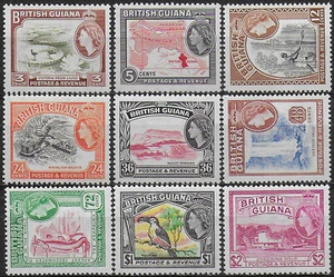 1963-65 British Guayana 9v. postfrisch SG Nr. 354/65 - Bild 1 von 1