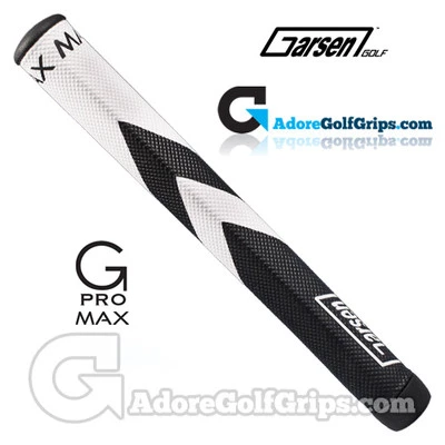 Garsen Golf G-Pro Max Jumbo Puttergriff - Weiß / Schwarz + Griffband **REDUZIERT**