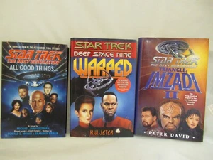 Lot of 3 Star Trek Hardcover Books: All Good Things, Warped, Imzadi II - Picture 1 of 10