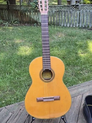 Aria A-585 Classical Spanish Flamenco Guitar Made In JAPAN MIJ Solid Woods! - Image 1 of 4