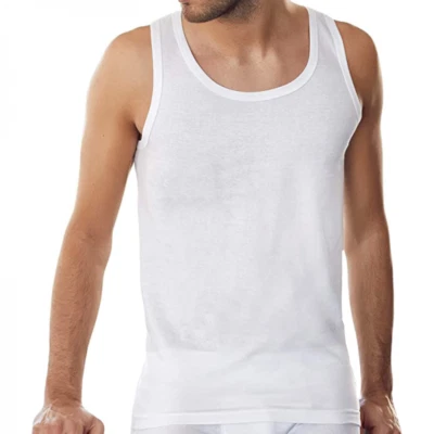 Canottiera smanicata vogatore da uomo spalla larga puro cotone Nottingham VL6100