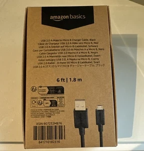 Amazon Basics USB 2.0 A Male to Micro B Cable 6 ft /1.8m - Picture 1 of 2