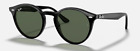 Ray-Ban Round Wayfarer Black Rb2180  601 Size 49 Green Unisex Sunglasses