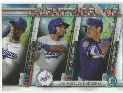 Talent Pipeline Los Angeles Dodgers 2017 Bowman Chrome Baseball "Bellinger" - Image 1 of 2