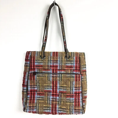 Bolso de Hombro Vera Bradley Highlands a Cuadros Marrón Rojo Multi Patchwork Cuadros Foto 1 de 4