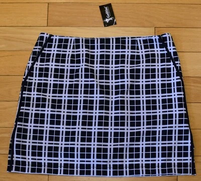 Novo com etiquetas Golftini Bom Humor Feminino 17,5" Skort de Golfe-8 Ret@$117 AZUL MARINHO/CINZA CLARO - Imagem 1 de 4