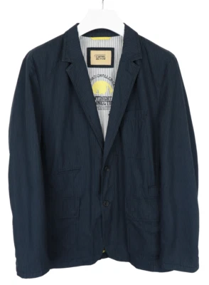 Camel Active Blazer Men Large Single Breasted Notch Lapel Pinstripe Blue - Image 1 of 4