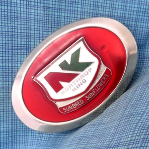 Northrup King Sunbred Sunflowers Farmers Promo Belt Buckle Farming 1980s .GMP108 - Picture 1 of 9