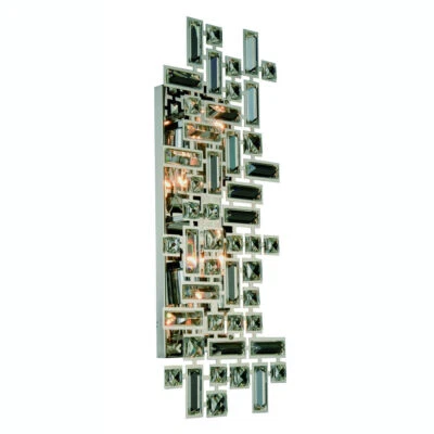 Crystal Wall Sconce Picasso Art Deco Living or Dining Room Hallway Light Fixture - Image 1 of 2